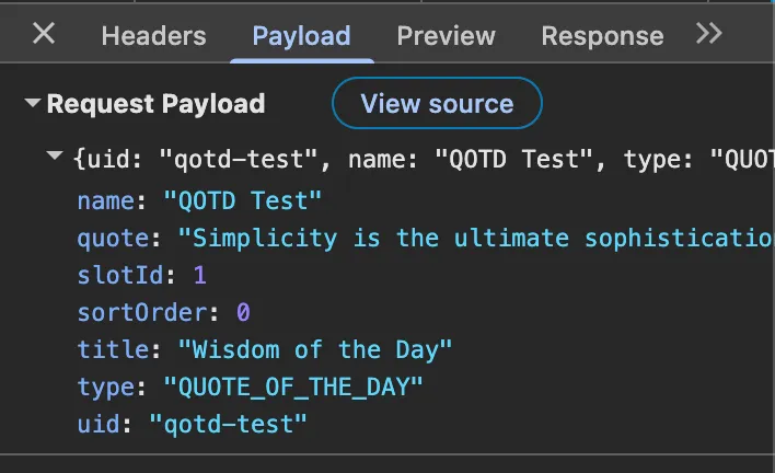 Network Request Quote of the Day Component