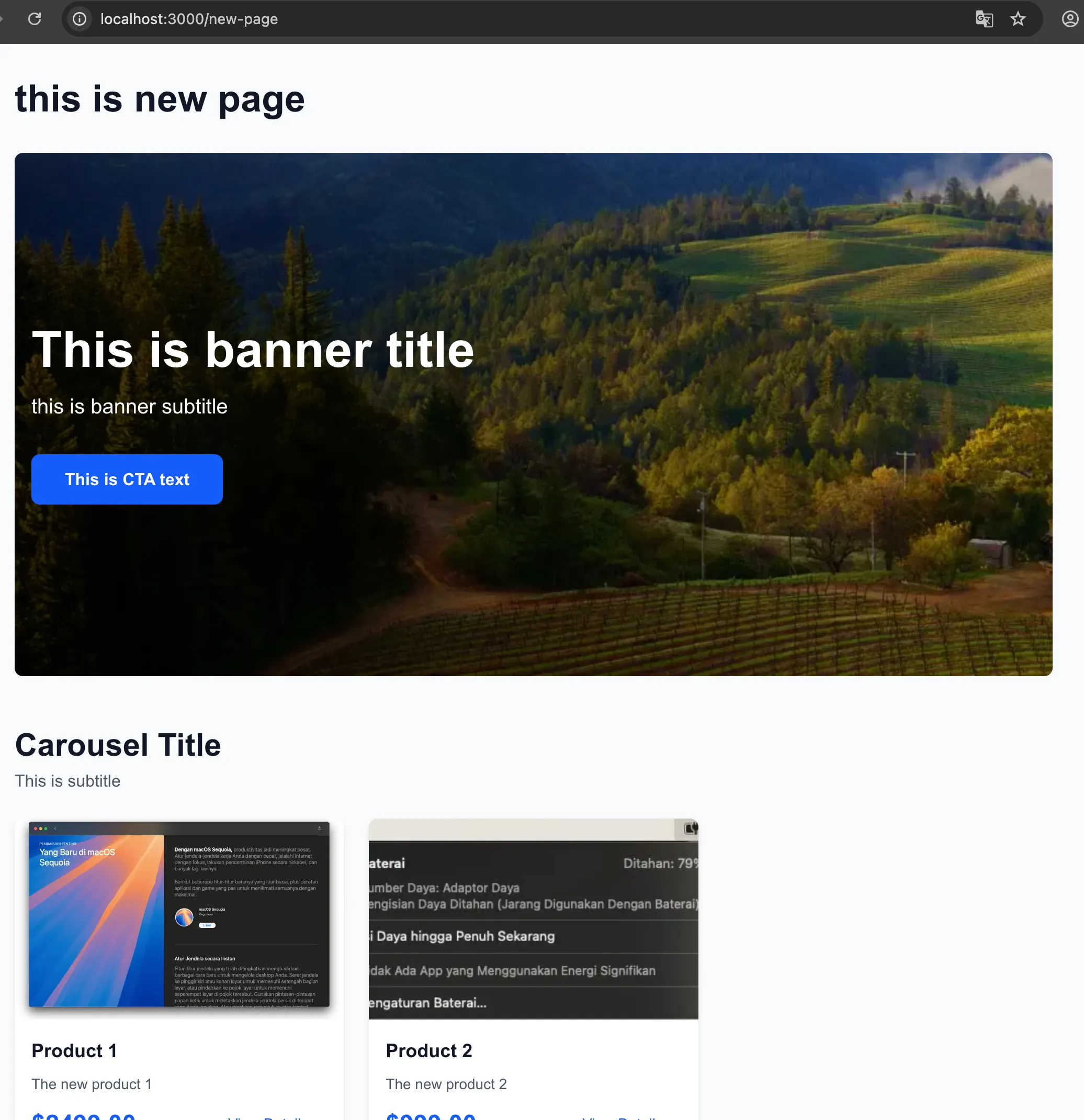 Storefront After Add Subtitle