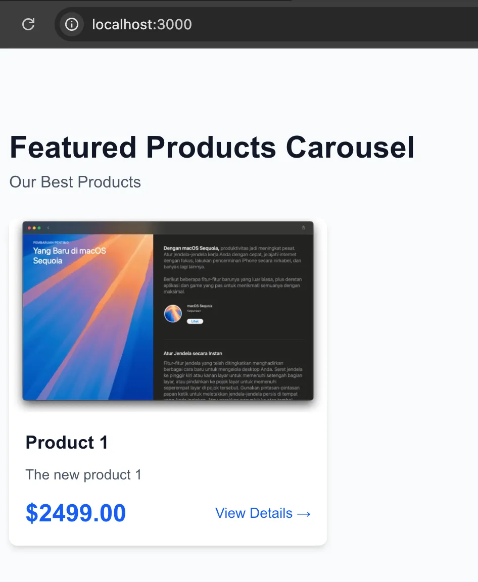 Storefront Homepage Before Development