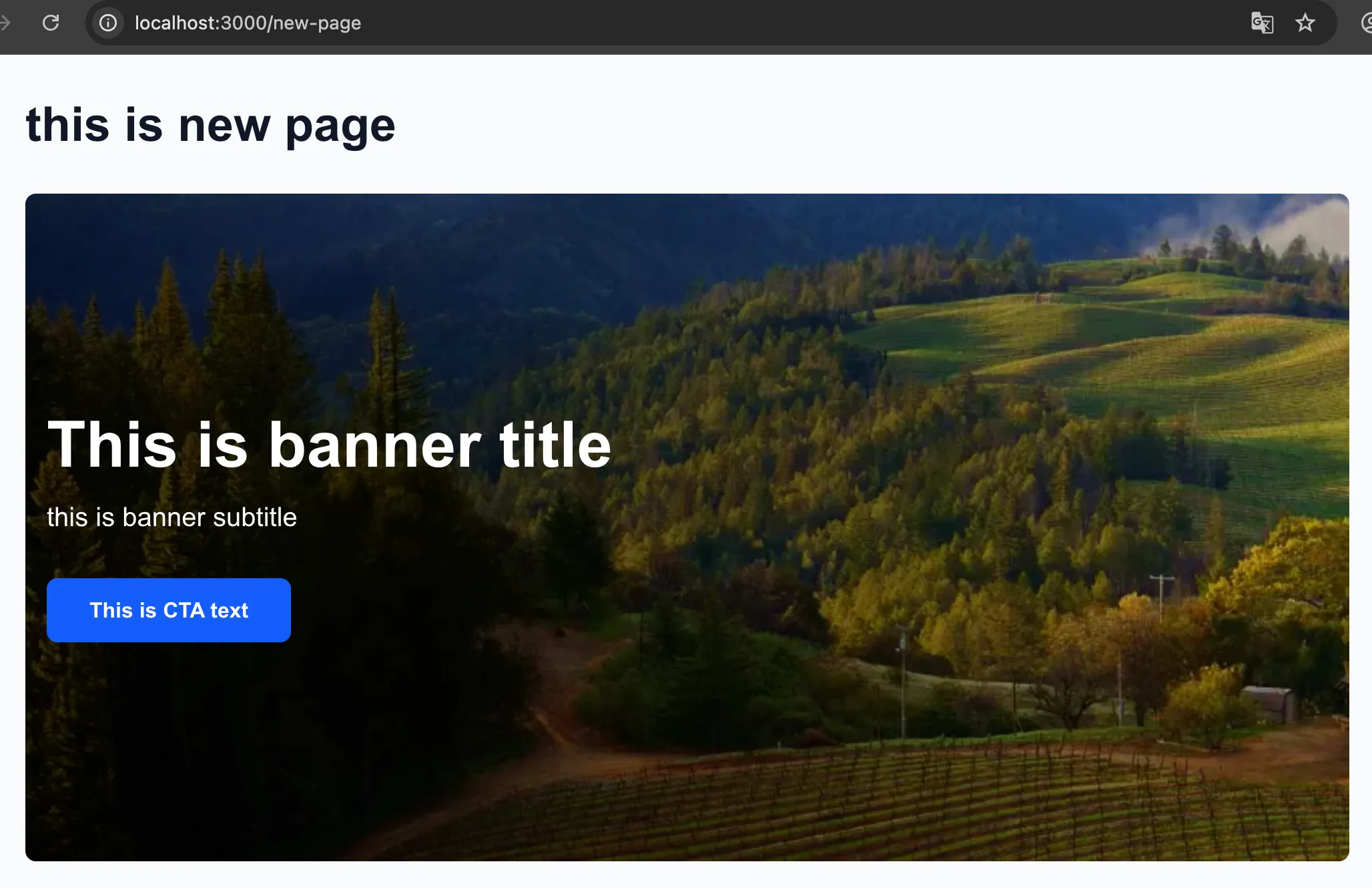 Storefront New Page Banner Added