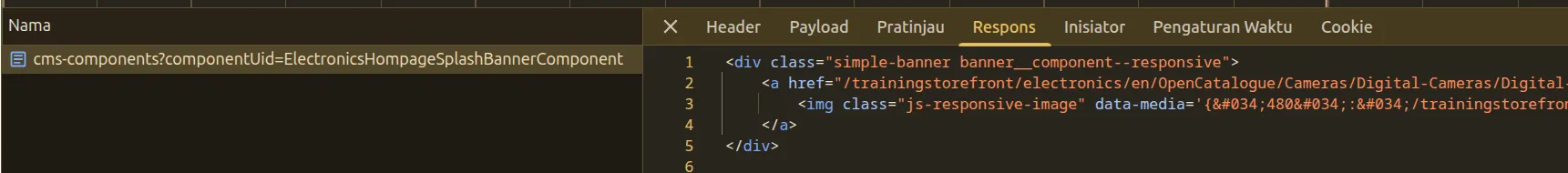 Result of get component by UID