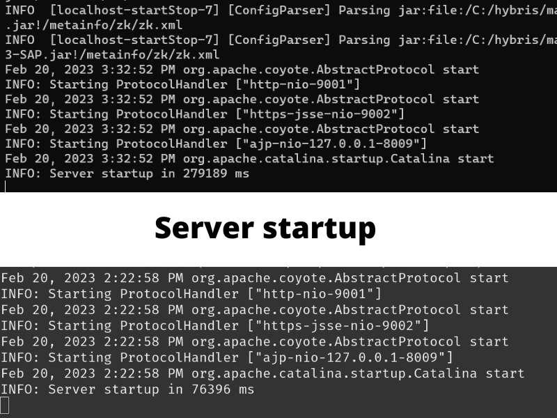 Running server startup on Windows vs Linux