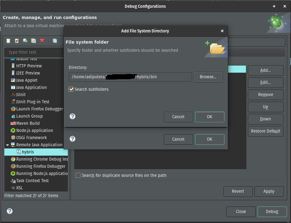Eclipse add folder to source lookup