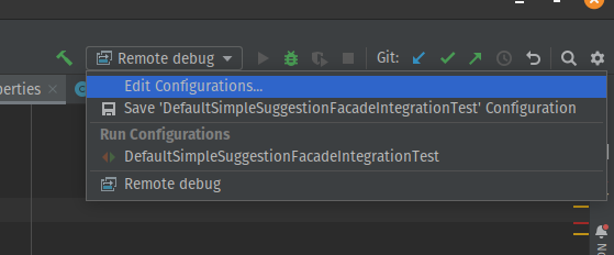 IntelliJ Remote JVM Debug menu